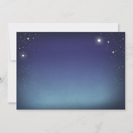 Movie Night Verjaardag Uitnodiging Onder de Sterre (Achterkant)