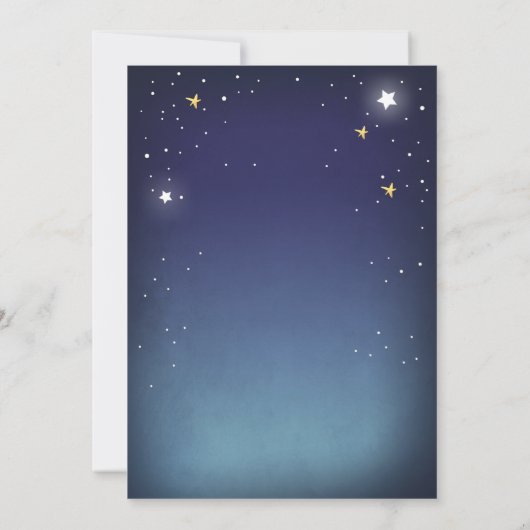 Movie Night Verjaardag Uitnodiging Onder de Sterre (Achterkant)