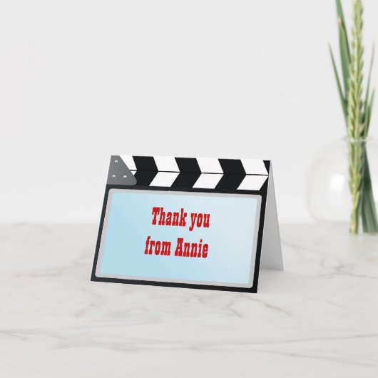 Movie Night Verjaardagsfeest Bedankt Opmerking Kaa (Voorkant)