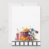 Movie Night Verjaardagsfeestje Film Party Uitnodig Kaart (Achterkant)