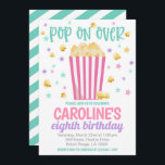 Movie Night Verjaardagsfeestje Uitnodigen Kaart<br><div class="desc">Movie Night Birthday Party Nodig Pop uit op Over voor een verjaardagsfeestje om te vieren!</div>
