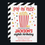 Movie Night Verjaardagsfeestje Uitnodigen Kaart<br><div class="desc">Movie Night Birthday Party Nodig Pop uit op Over voor een verjaardagsfeestje om te vieren!</div>