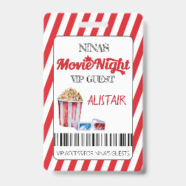 Movie Night VIP Guest Lanyard, Cinema Lanyard, Bad Badge