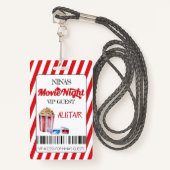 Movie Night VIP Guest Lanyard, Cinema Lanyard, Bad Badge (Voorkant met draagriem)