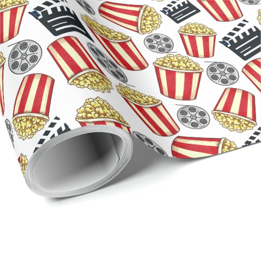 Movie Night Wrapping Paper Cadeaupapier (Rol Hoek)