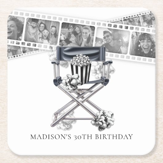  Movie Party Adult Birthday Custom Kartonnen Onderzetters (Voorkant)