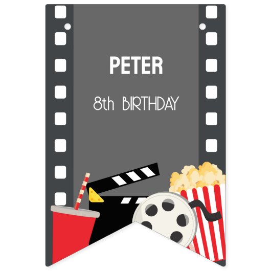 MOVIE party bunting banner (Eerste vlag)