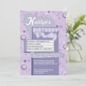 Movie Party Invitation Retro Drive in Marquee Kaart (Staand voorkant)