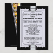 Movie Party-programma in Paarse toelatingstabel Kaart (Voorkant / Achterkant)