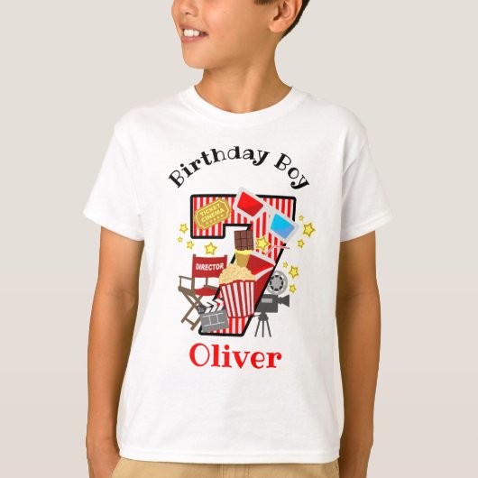 Movie Patry 7Birthday Boy shirt (Voorkant)