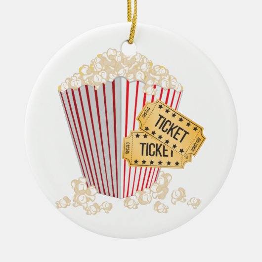 Movie Popcorn Keramisch Ornament (Voorkant)