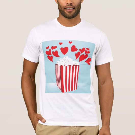 Movie Popcorn Mannen T-Shirt (Voorkant)