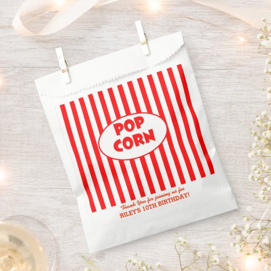 Movie Popcorn Persoonlijke partij voor pleister Bedankzakje (Geknipt)