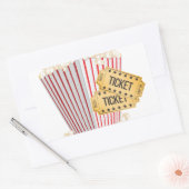 Movie Popcorn Rechthoekige Sticker (Envelop)