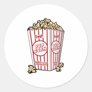 Movie Popcorn Ronde Sticker