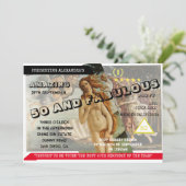 Movie-Poster 50 en Fabulous Aphrodite Birthday Kaart (Staand voorkant)