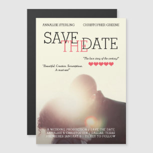 Movie-Poster De datum opslaan Magnetische Uitnodiging