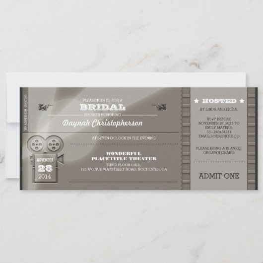 Movie Premiere VRIJGEZELLENFEEST Tickets Invitatio Kaart (Voorkant)