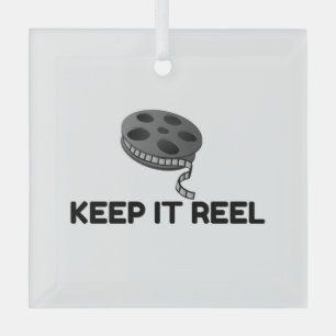 MOVIE REEL BEWAREN GLAS ORNAMENT