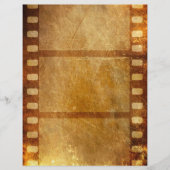 MOVIE REEL OLD FASHIONED GRUNGE GOLD ACHTERGROND D FLYER (Voorkant)