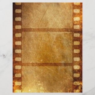 MOVIE REEL OLD FASHIONED GRUNGE GOLD ACHTERGROND D FLYER