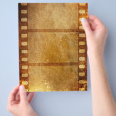 MOVIE REEL OLD FASHIONED GRUNGE GOLD ACHTERGROND D FLYER (Hand)