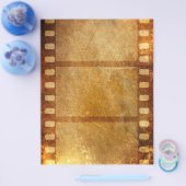MOVIE REEL OLD FASHIONED GRUNGE GOLD ACHTERGROND D FLYER (Enkel)