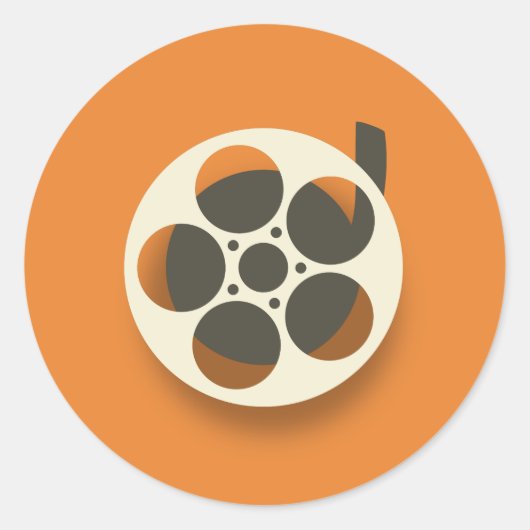 Movie Reel Ronde Sticker (Voorkant)