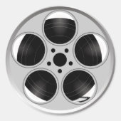 Movie Reel Ronde Sticker (Voorkant)