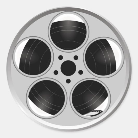 Movie Reel Ronde Sticker (Voorkant)