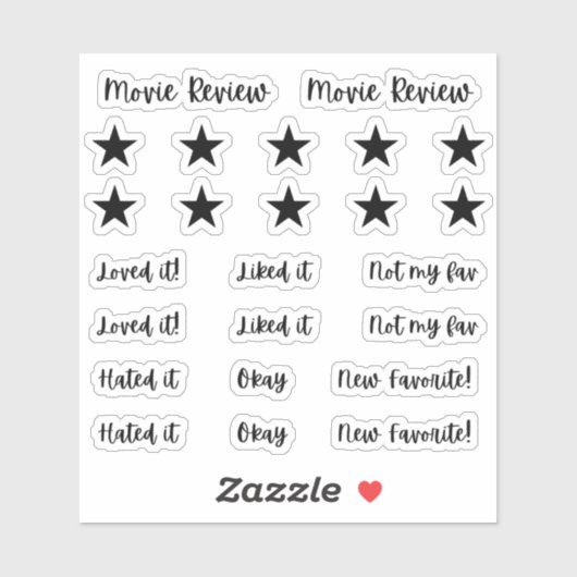 Movie Review Movie Journal-Stickers Sticker (Vel)