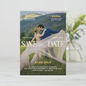 Movie romantic wedding  save the date (Staand voorkant)