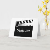 Movie Slate Clapperboard Board Verjaardag Kaart (Gele Bloem)