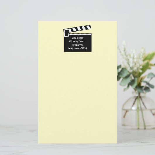 Movie Slate Clapperboard Briefpapier (Staand voorkant)