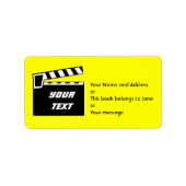 Movie Slate Clapperboard Etiket (Voorkant)