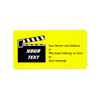 Movie Slate Clapperboard Etiket