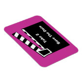 Movie Slate Clapperboard Sla de datum op Flexi Magneet (Rechterzijde)