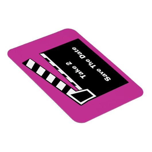 Movie Slate Clapperboard Sla de datum op Flexi Magneet (Rechterzijde)