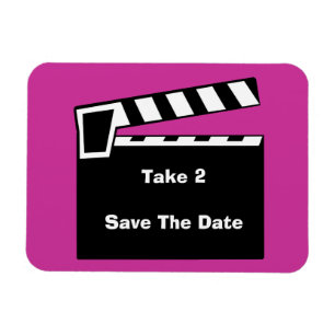 Movie Slate Clapperboard Sla de datum op Flexi Magneet