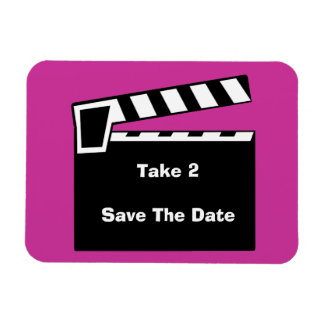 Movie Slate Clapperboard Sla de datum op Flexi Magneet