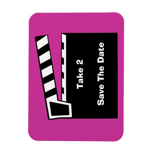 Movie Slate Clapperboard Sla de datum op Flexi Magneet (Verticaal)