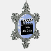 Movie Slate Clapperboard Tin Sneeuwvlok Ornament (Links)