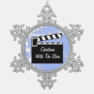 Movie Slate Clapperboard Tin Sneeuwvlok Ornament