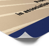 Movie Star Bar Mitzvah Poster Tan Navy Blue (Hoek)