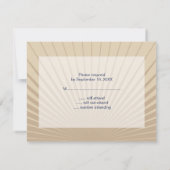 Movie Star Bar Mitzvah Reply RSVP Tan Navy Blue (Achterkant)