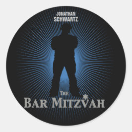 Movie Star Bar Mitzvah Sticker Zwart Navy Blauw