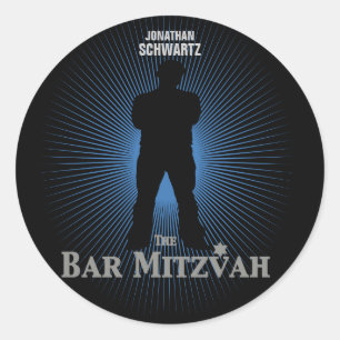 Movie Star Bar Mitzvah Sticker Zwart Navy Blauw