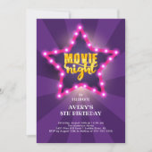 Movie Star Birthday Invitation Kaart (Voorkant)