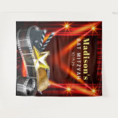 MOVIE STAR HOLLYWOOD Bat Mitzvah Invitation Wandkleed (Voorkant (horizontaal))
