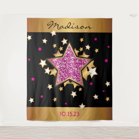 MOVIE STAR HOLLYWOOD BROADWAY Foto-Op achtergrond Wandkleed (Voorkant)